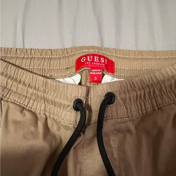 GUESS Beige Joggers with Logo Stripes - Picture 2 of 4